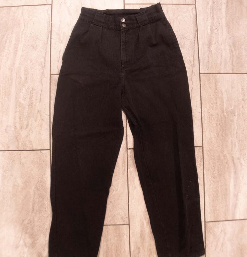 Lucy And Yak Trousers Size W28/R Black Pleated Pants